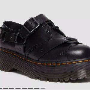 1461 leather harness platform shoes